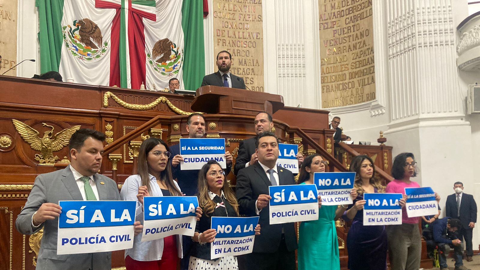 Diputados del PAN en el Congreso de la CDMX. Foto: Cortesía