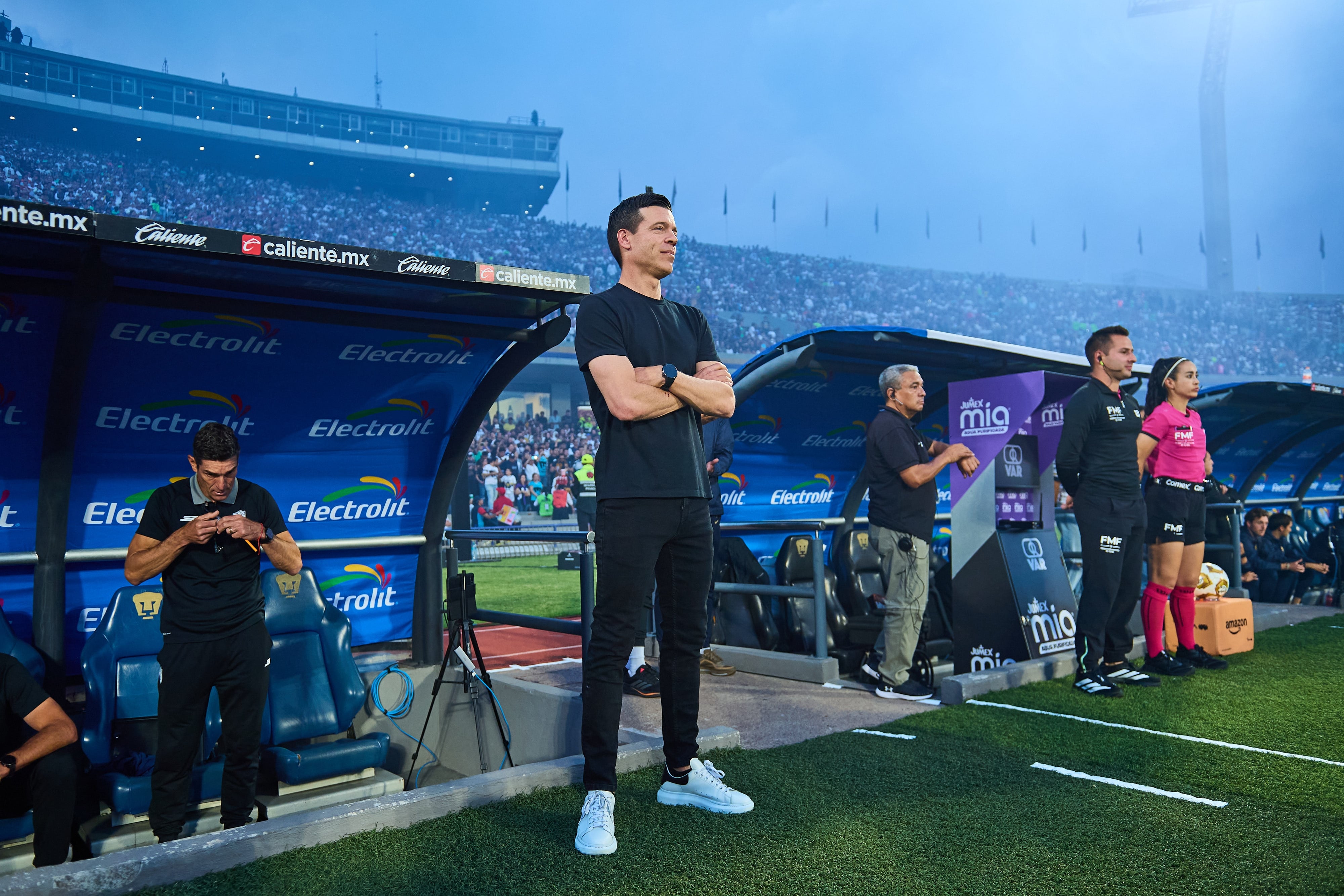 Esteban Solari head coach of Pachuca during the Semifinals second leg match between Pumas UNAM vs (and) Pachuca as part of the Liga BBVA MX Varonil, Torneo Clausura 2026 at Olimpico Universitario Stadium, on May 17, 2026 in Mexico City, Mexico.