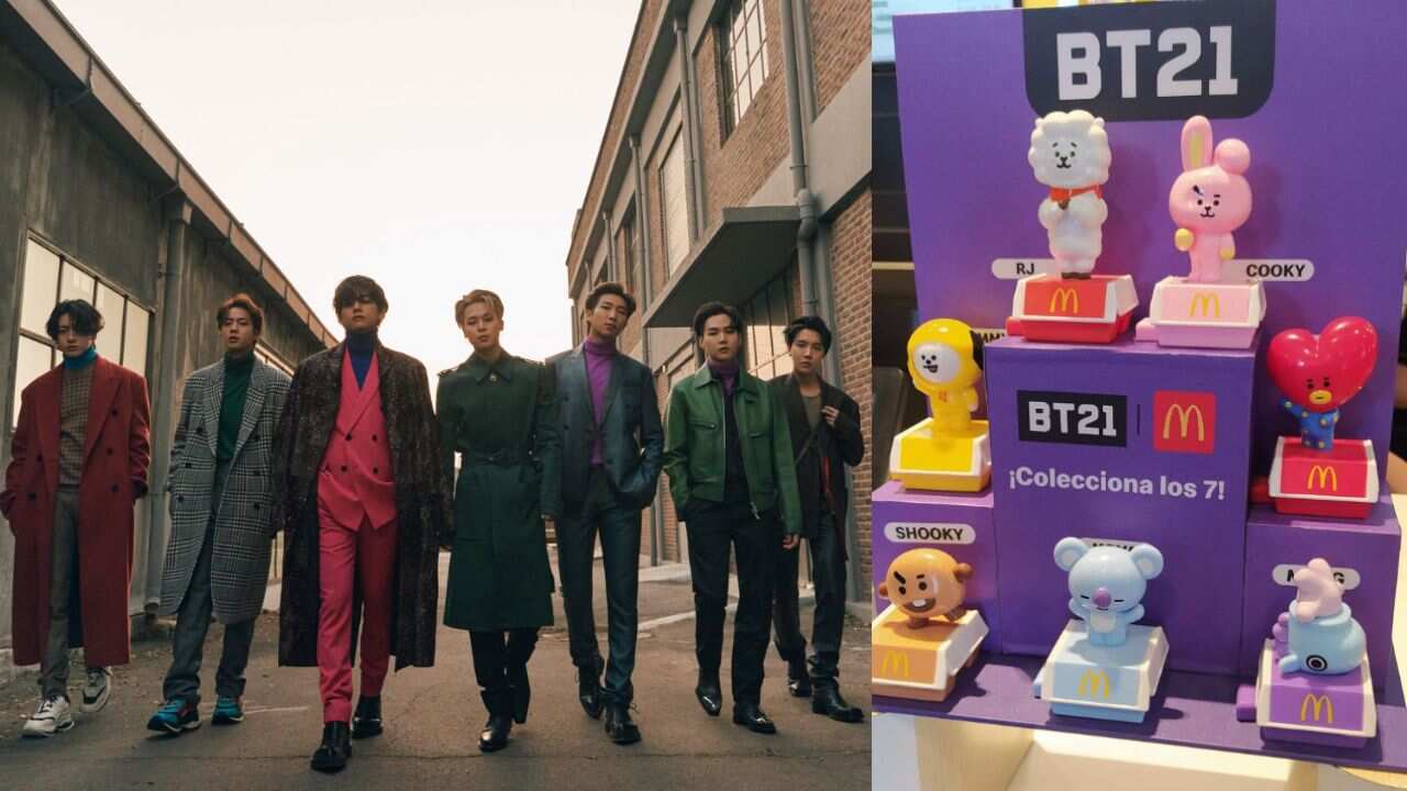 BTS y figuras de BT21 de McDonald's