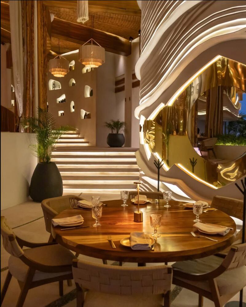 Mesa del restaurante Praya