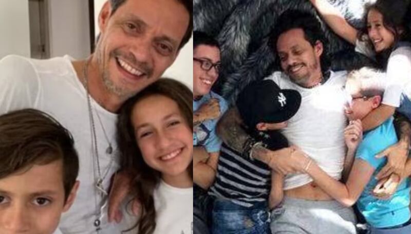 Marc Anthony ha visto por sus hijos a la distancia
