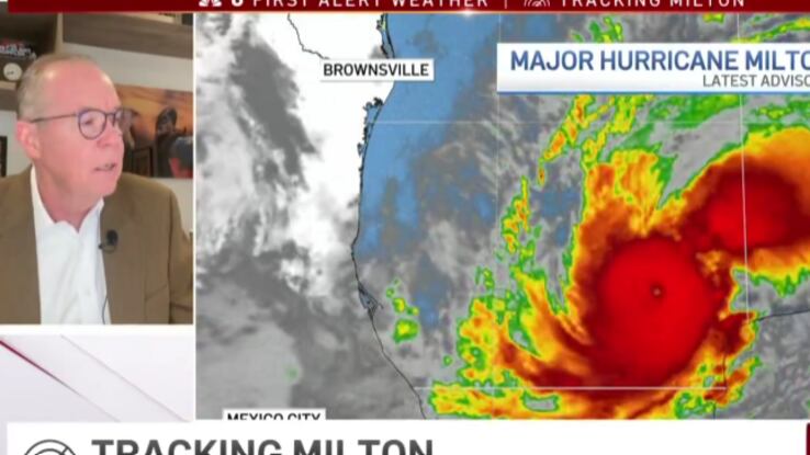 Meteorólogo John Morales rompe en llanto al hablar del huracán Milton.