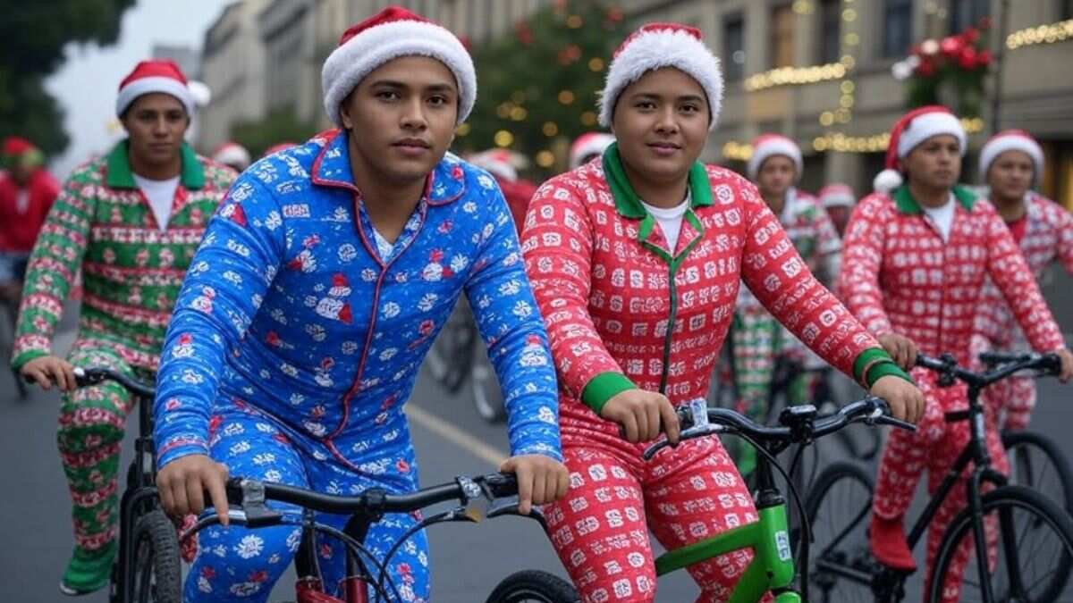 Rodada navideña en pijama lidera movilizaciones del martes 17 de diciembre en CDMX