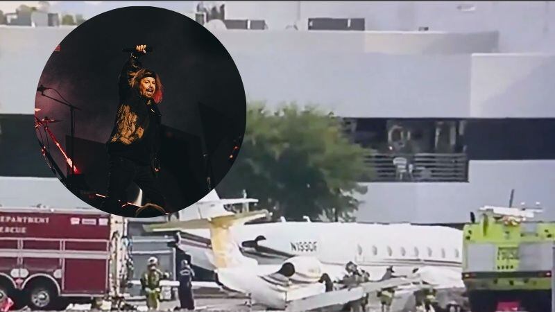 Mötley Crüe: jet privado Vince Neil choca con avión estacionado