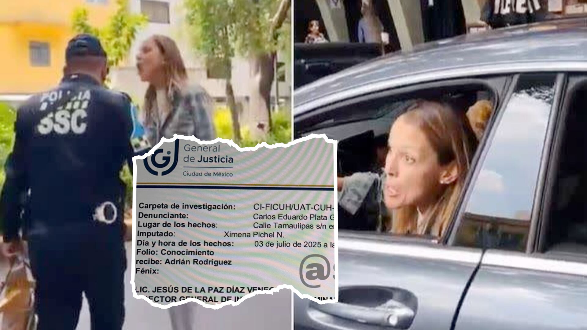 Ximena Pichel fue denunciada formalmente tras el altercado con un oficial de tránsito; la SSC investiga el incidente