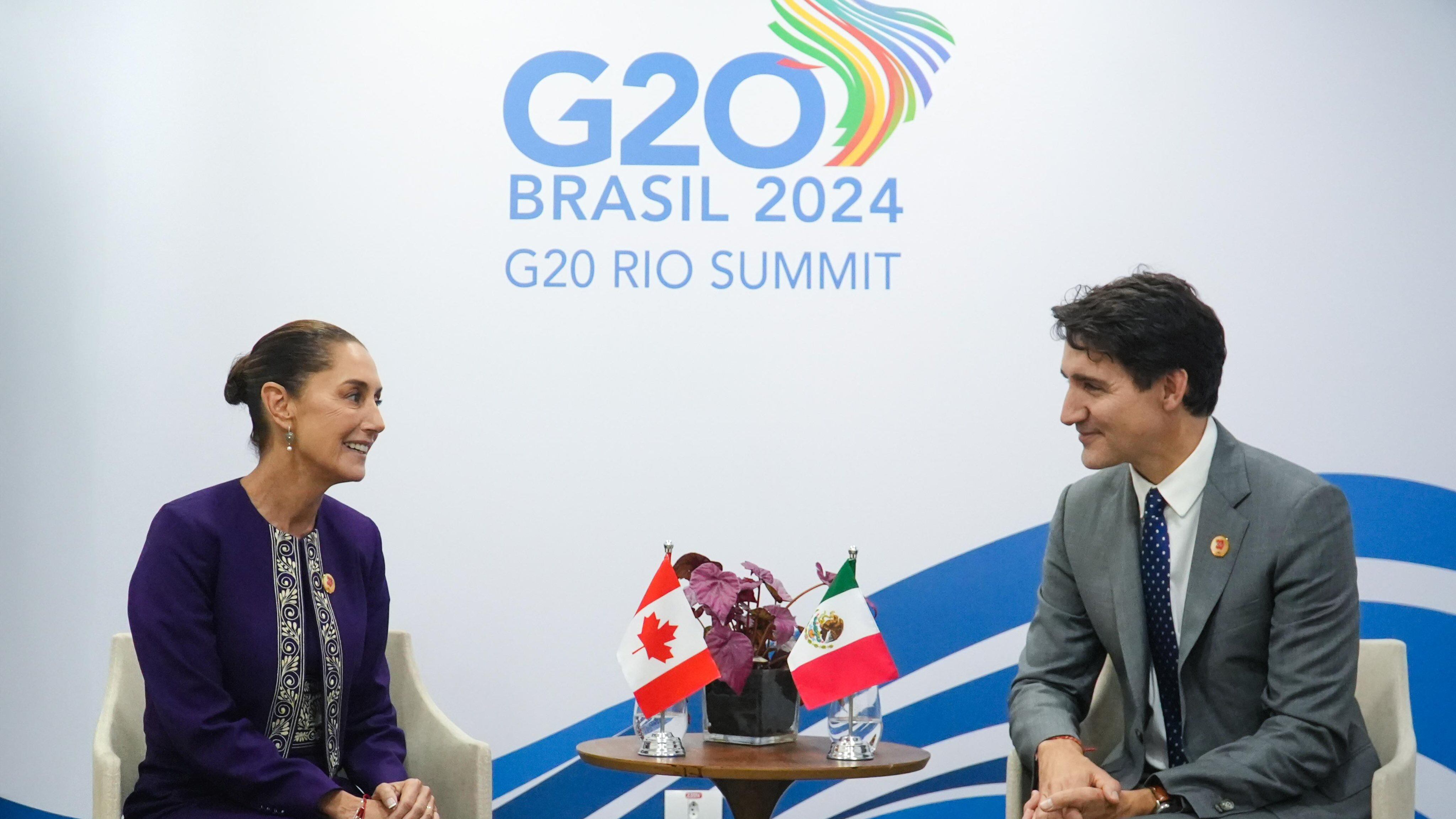 ¿Con quién se reunió Claudia Sheinbaum en Cumbre del G20 en Brasil?