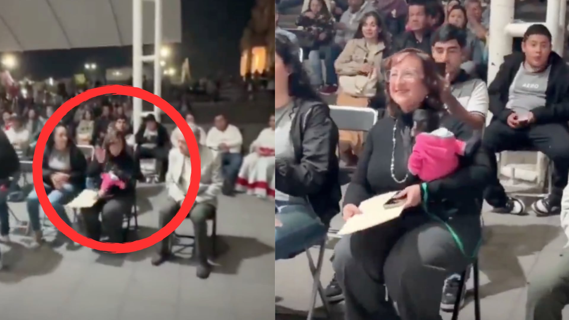 Videos difundidos en redes muestran al primate con arnés y suéter, mientras la regidora intenta controlarlo ante asistentes al acto cultural