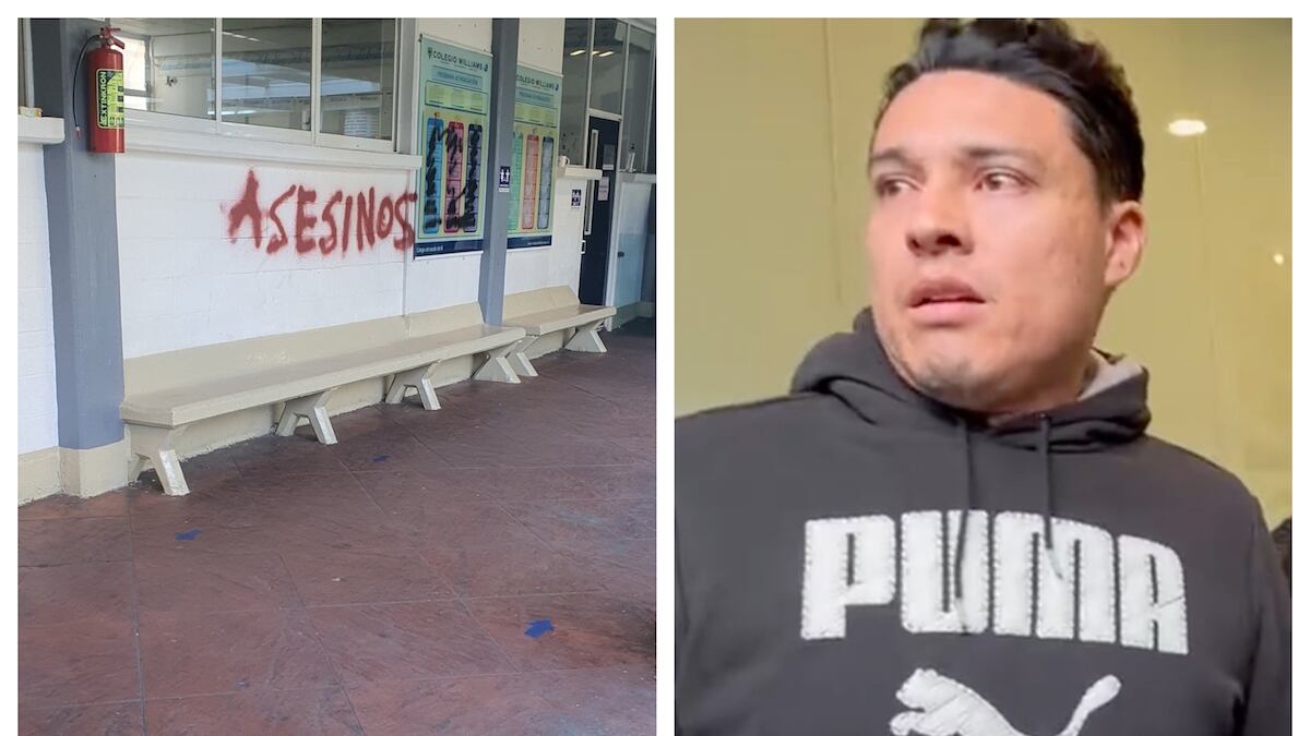 Los padres se manifestaron en el acceso de la institución. (Especial)