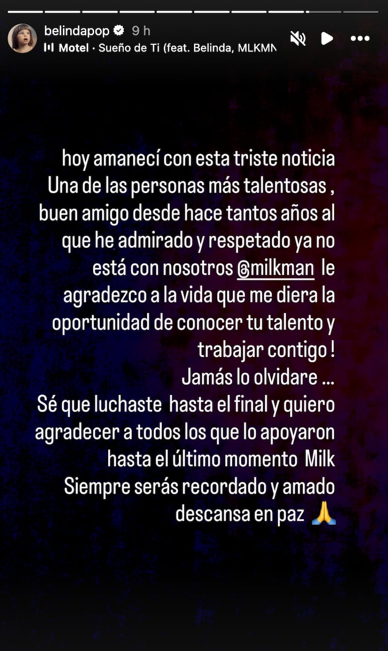 Historias de Belinda sobre el fallecimiento de Milkman