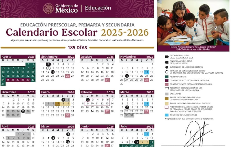 Calendario Escolar 2025-2026