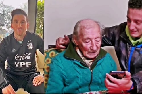Leo Messi sorprende a un aficionado de 100 años con emotivo video