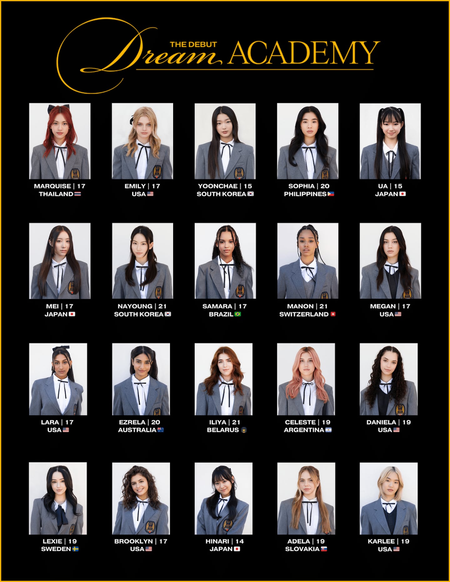 Conoce a las 20 concursantes de “The Debut Dream Academy” (Fecha de