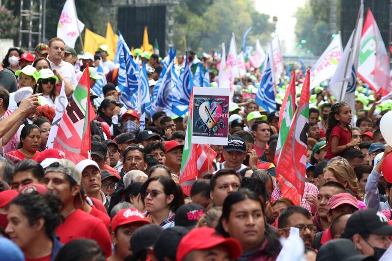 Manifestación en favor de Xóchitl Gálvez (Nicolás Corte / Publimetro)