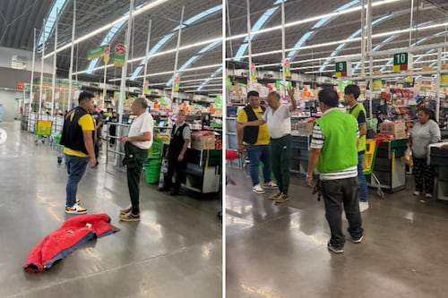 ¡Indignación! Trabajadores de supermercado en Xilotzingo rodean y acosan a adulto mayor