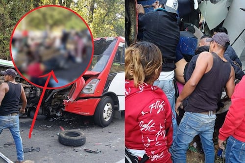 ¡Imágenes sensibles! Mueren peregrinos en brutal choque rumbo a Chalma