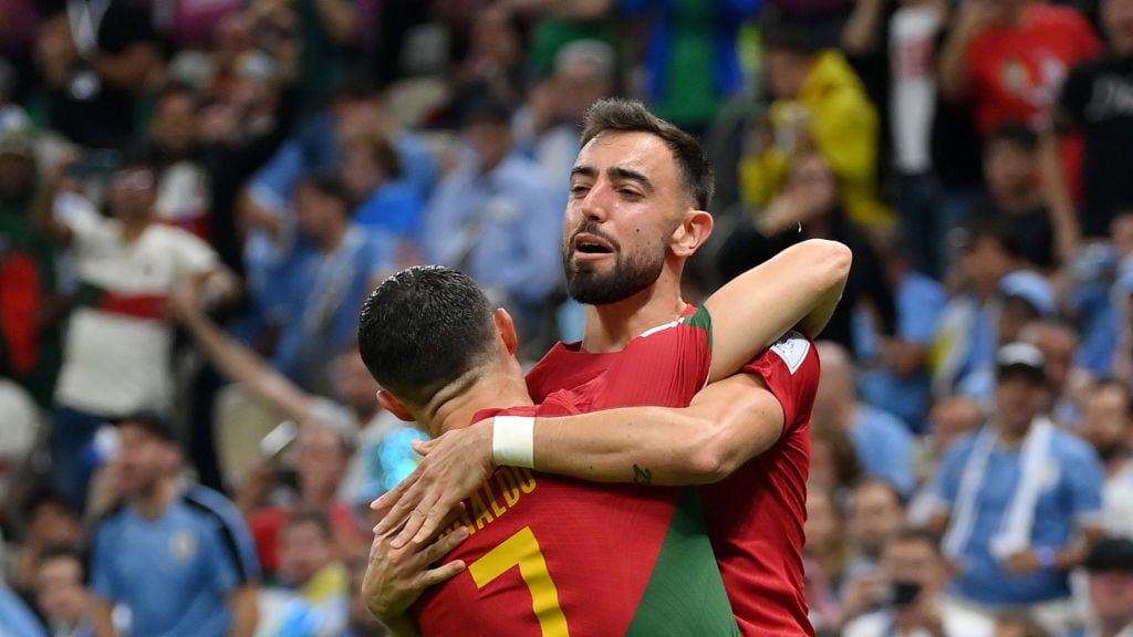 Cristiano Ronaldo y Bruno Fernández