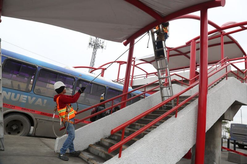 La estación se rehabilitó al 100% , se trabaja en ofrecer accesibilidad universal con una intervención total en los cruces, así como la instalación de mobiliario urbano como parabuses y bolardos.