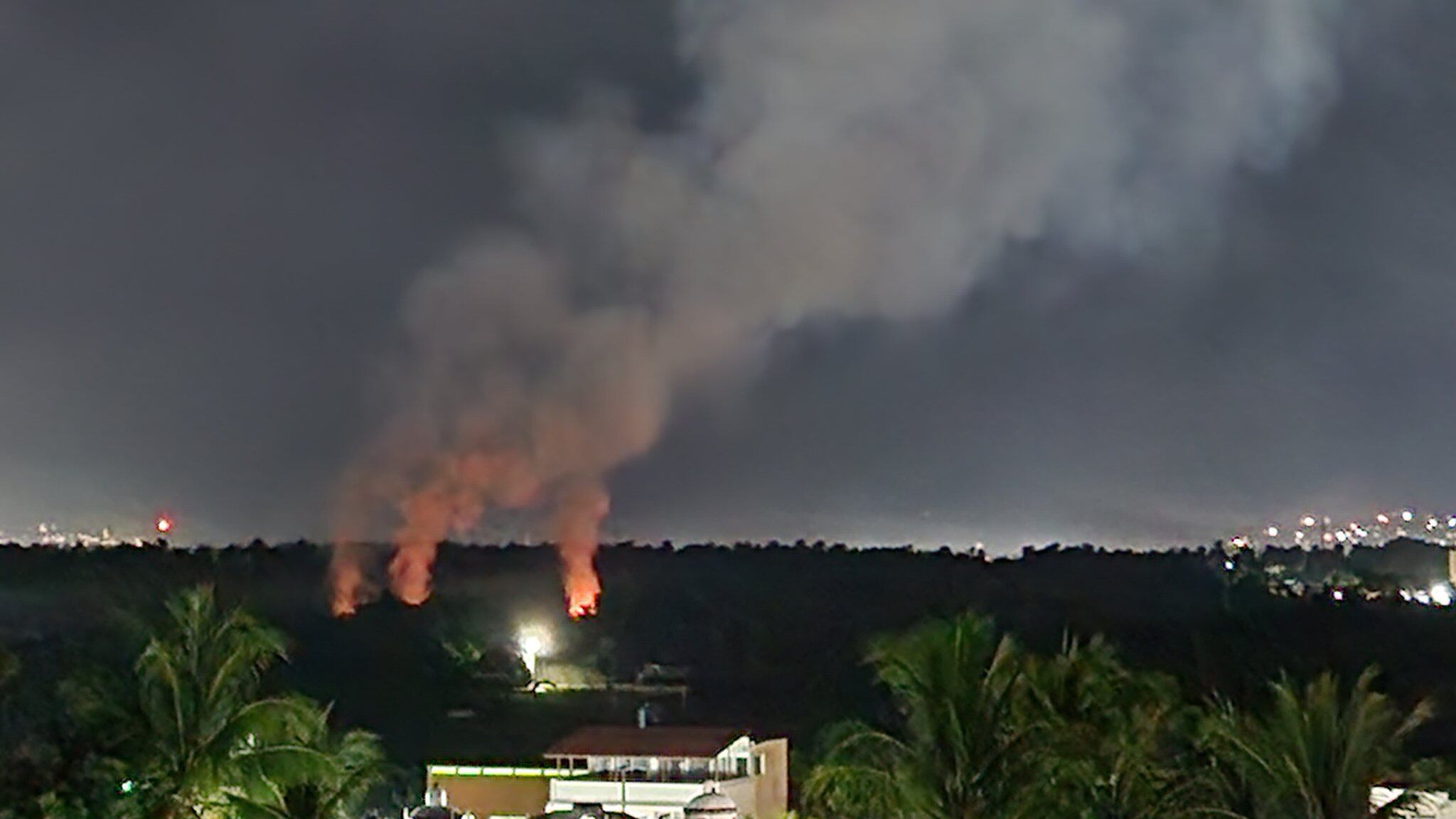 Quema de basura en Acapulco