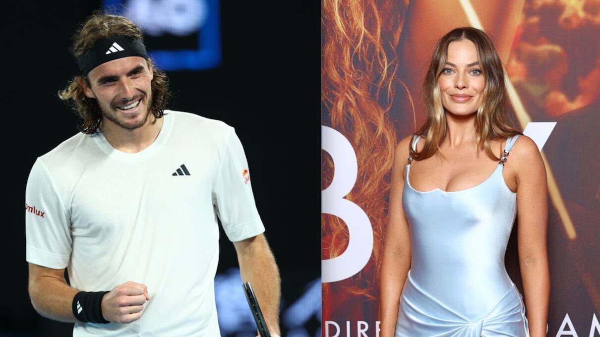 Stéfanos Tsitsipás y Margot Robbie