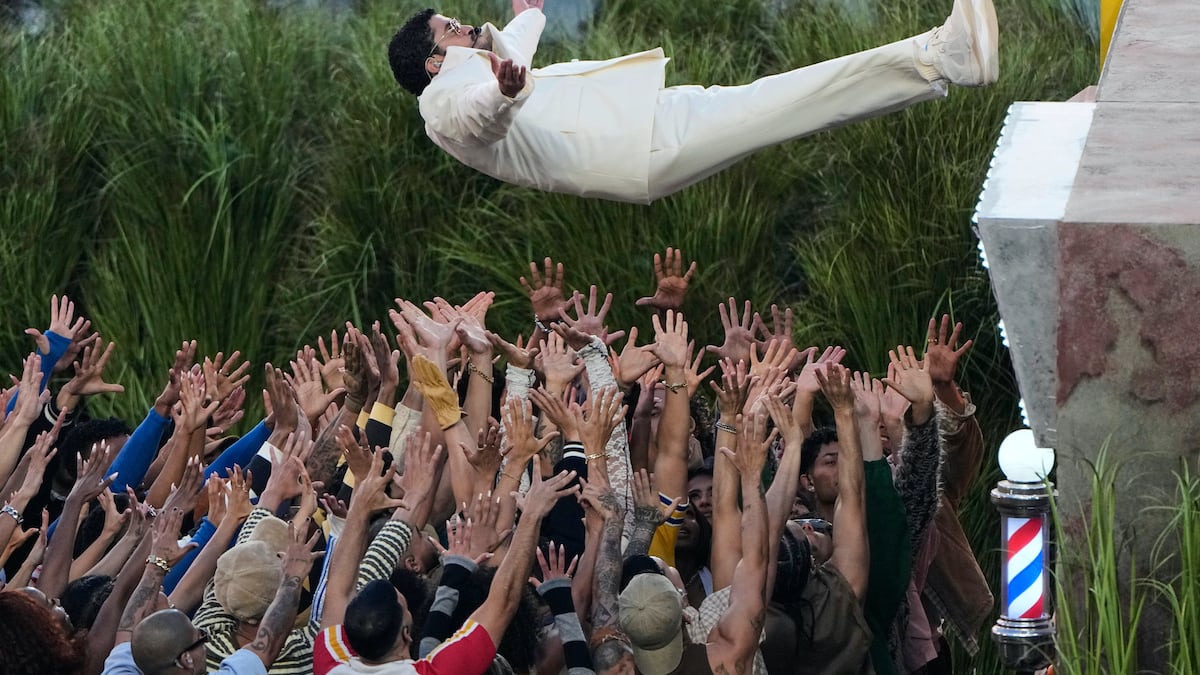 Bad Bunny en el Super Bowl.