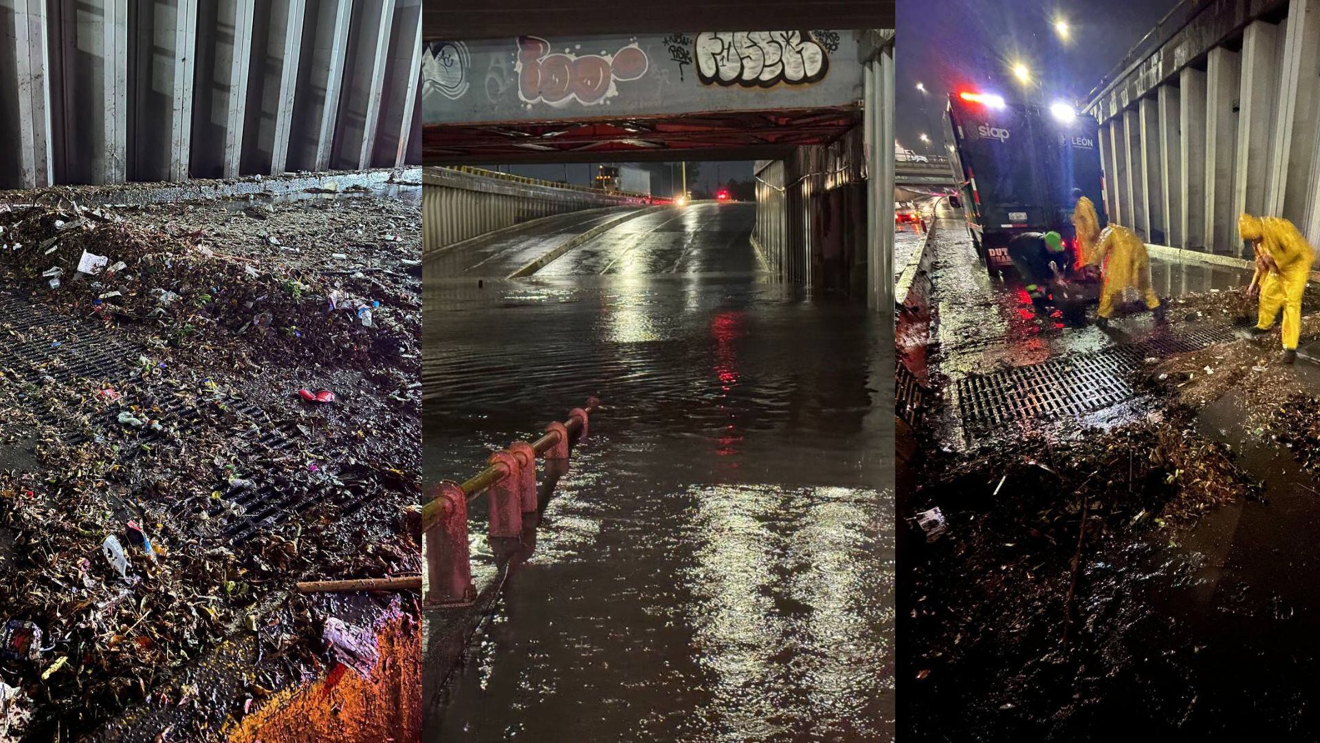 Lluvias en León dejan 69 vehículos varados y afectan 50 viviendas