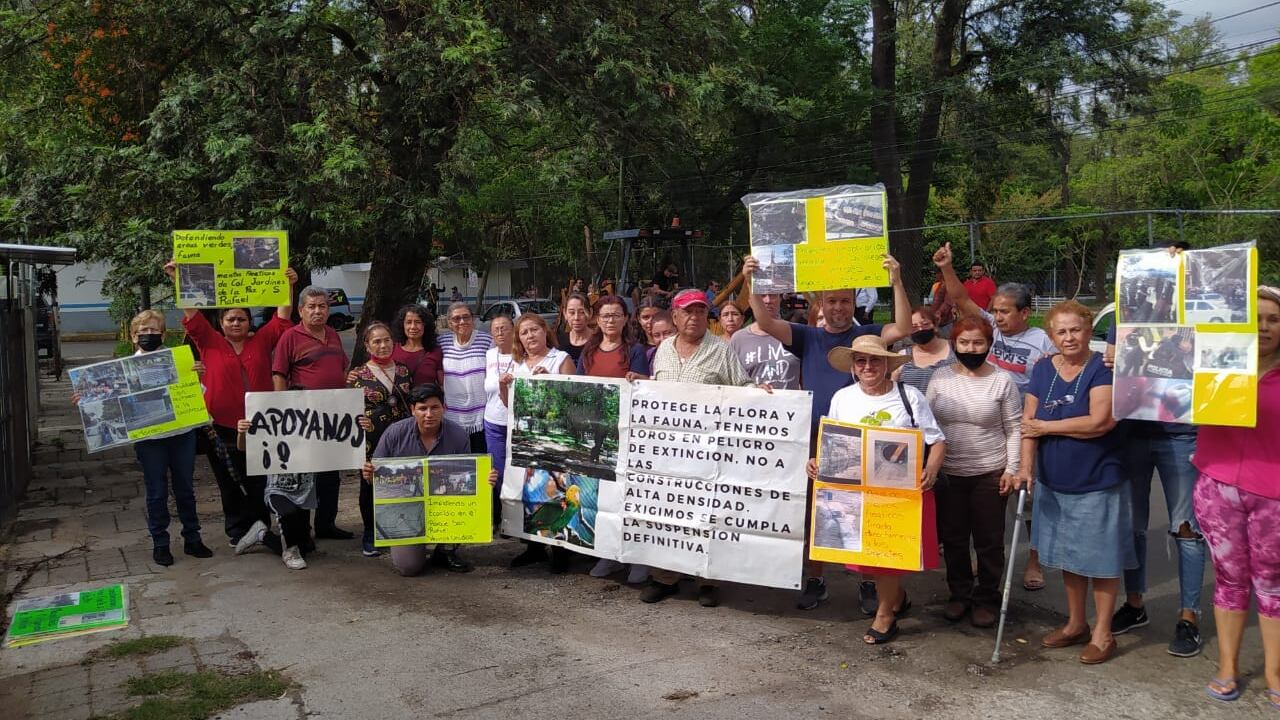 Los vecinos denuncian que inició la destrucción del arbolado para la construcción del colector.