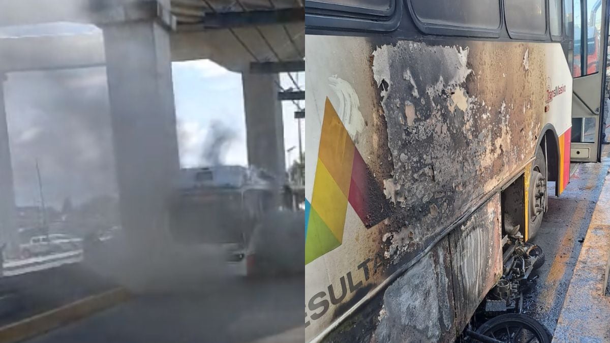 Se incendia Mexibús de la Línea 1 en Ecatepec