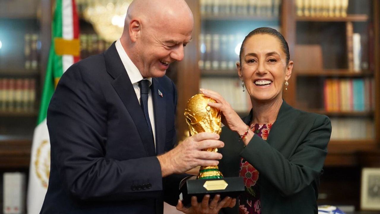 Gianni Infantino y Claudia Sheinbaum