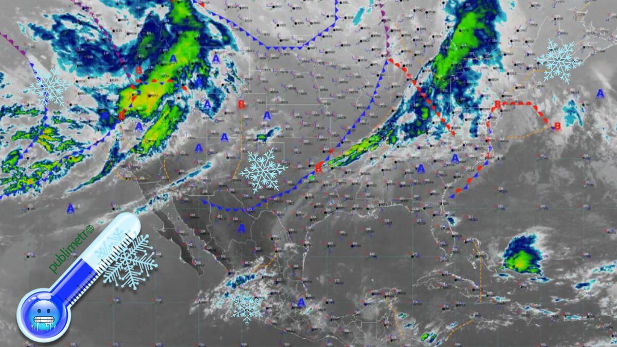 Frente frío 15 congelará a México con temperaturas de hasta -15 grados; zonas más afectadas