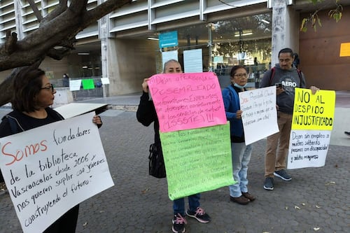Protesta en la Biblioteca Vasconcelos: Trabajadores denuncian despidos injustificados