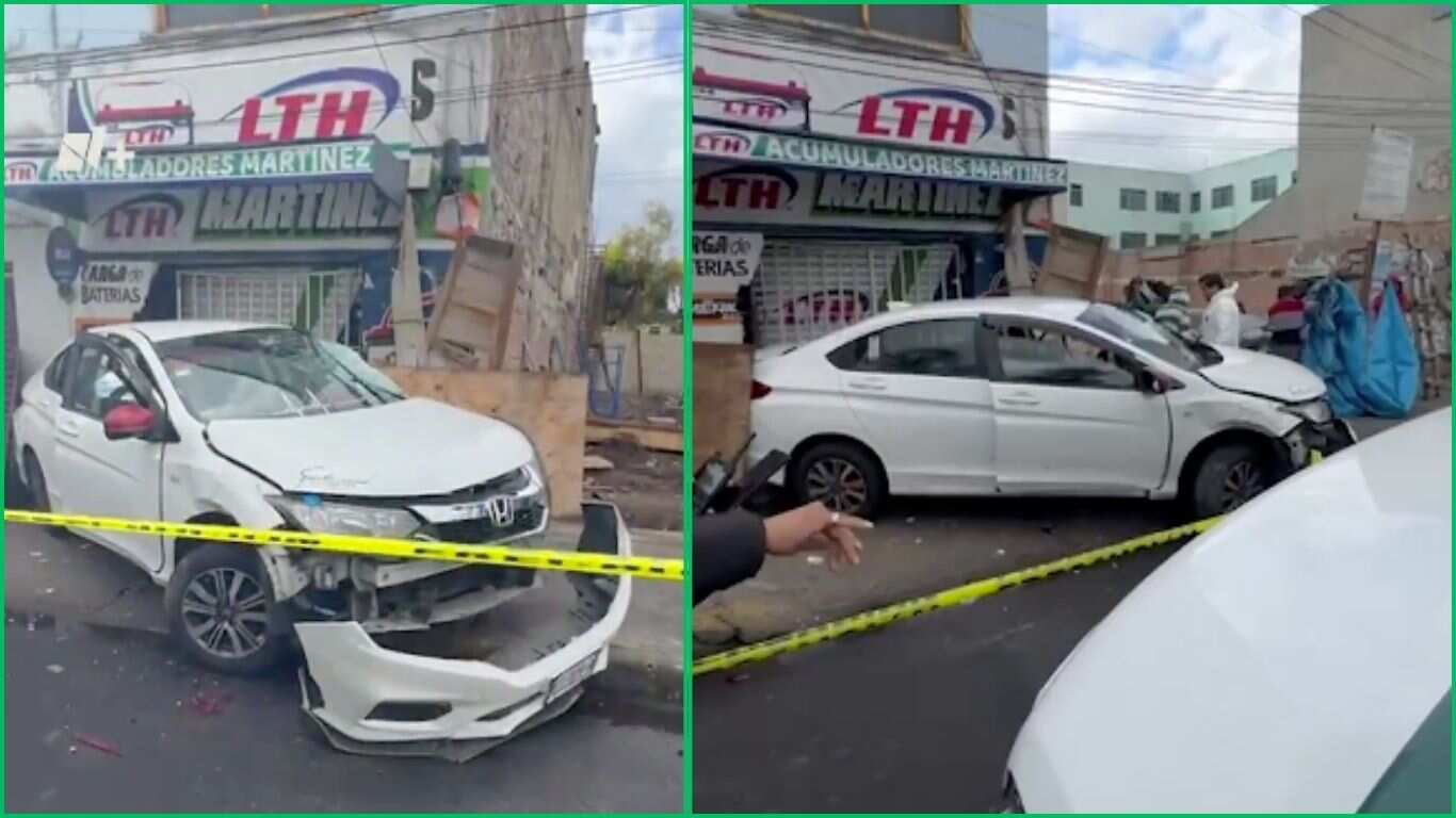 Graban el momento en que el conductor embiste a la adulta mayor