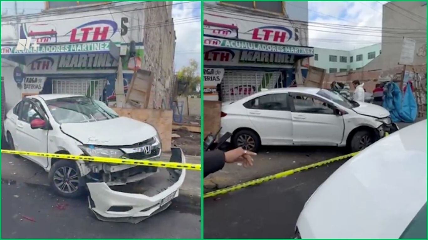Graban el momento en que el conductor embiste a la adulta mayor