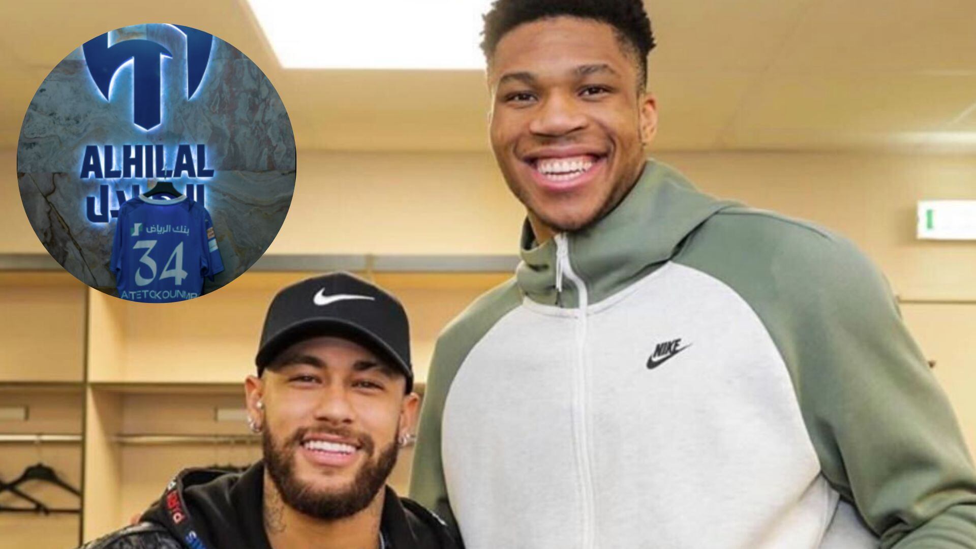 Neymar y Giannis Antetokounmpo
