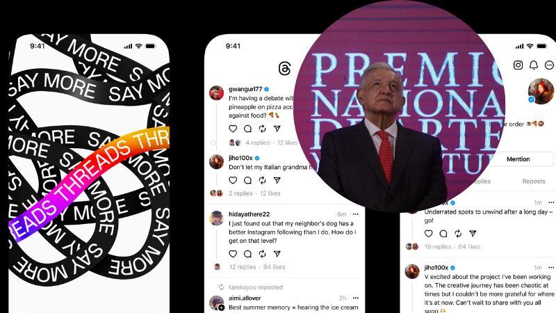 AMLO y corcholatas abren sus cuentas en la nueva app Threads