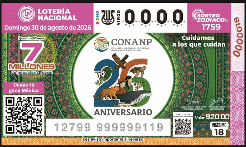 Lotenal develan billete conmemorativo de la Conanp