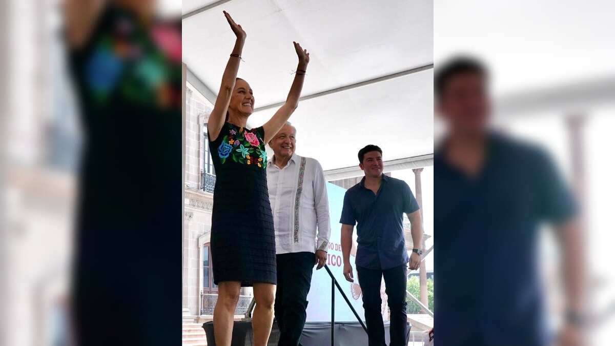 Sheinbaum cerró junto a AMLO en Monterrey la Gira de la Transición.