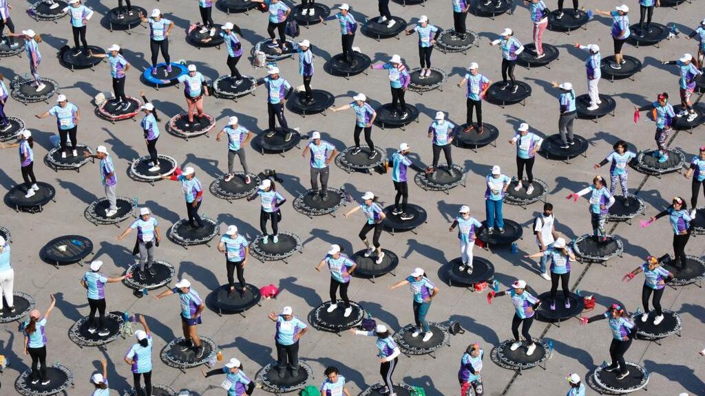 Clase trampolines.
