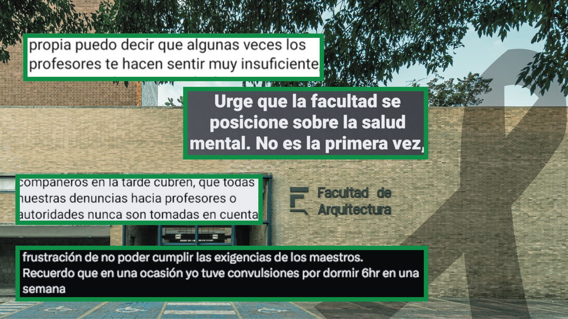 Quejas de los alumnos de la Facultad de Arquitectura en redes sociales