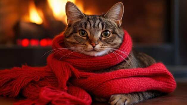 gato invierno