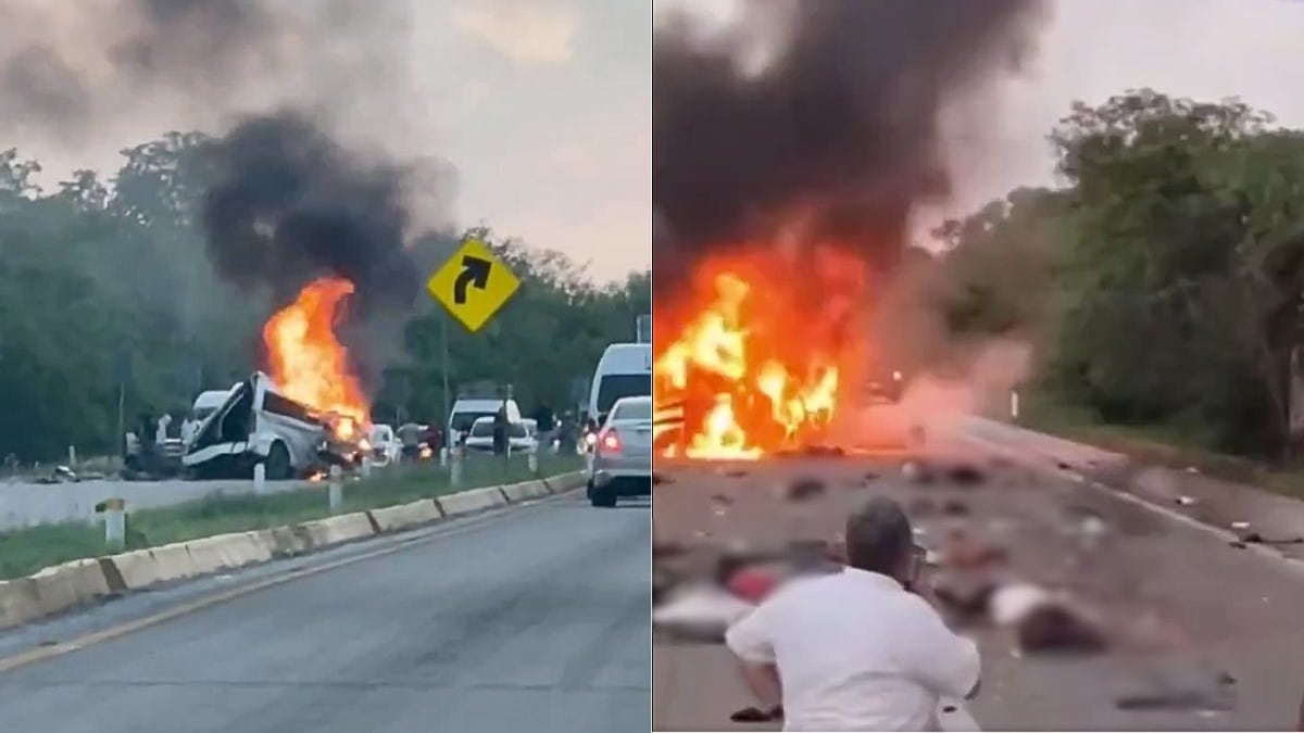 Video: Trágico accidente en la carretera Mérida-Campeche deja 15 muertos y varios heridos