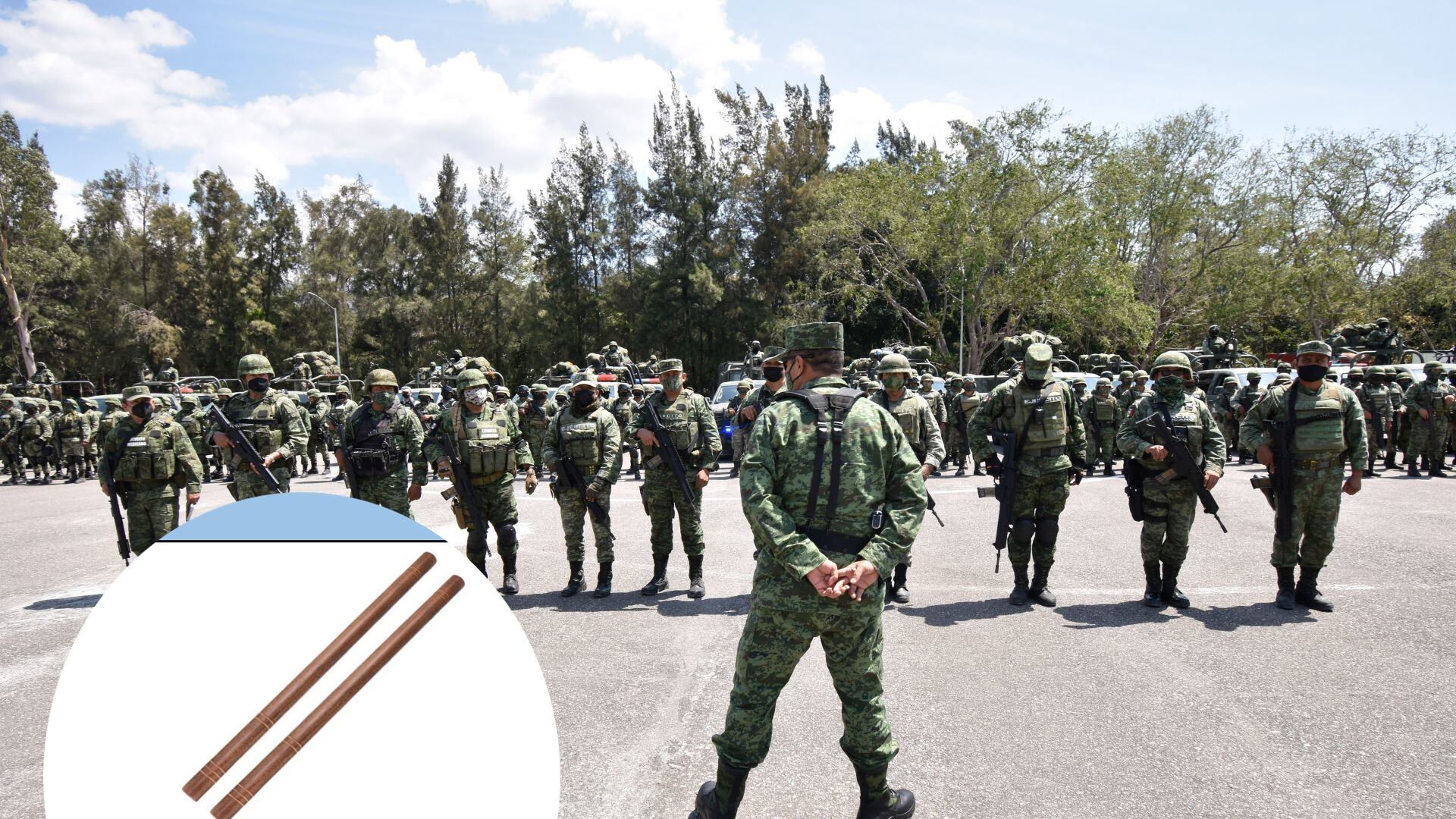 Uso de la fuerza no letal de la Sedena: advertencia o bastonazo