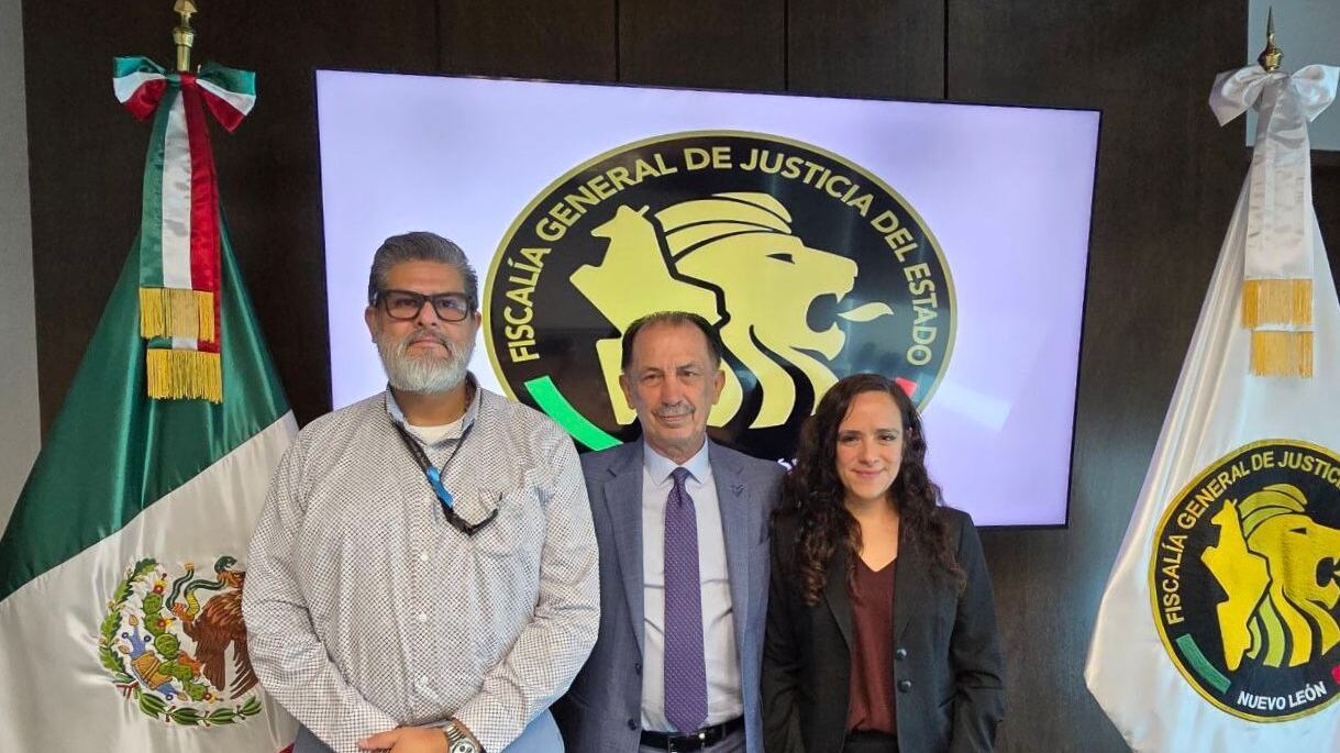 Víctor Valdés, fiscal especializado en la carta de personas; Javier Flores, fiscal de justicia de Nuevo León y Griselda Núñez, fiscal especializada en feminicidios.