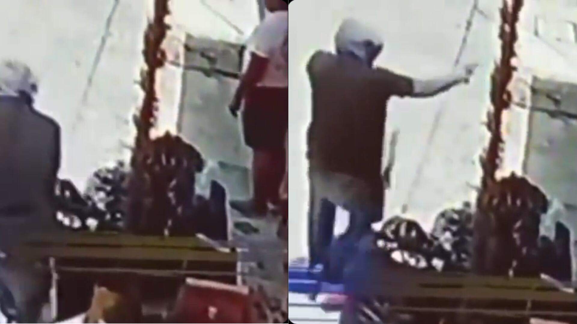 El video captó el momento exacto en que el supuesto pepenador desenfunda el arma y dispara a quemarropa.