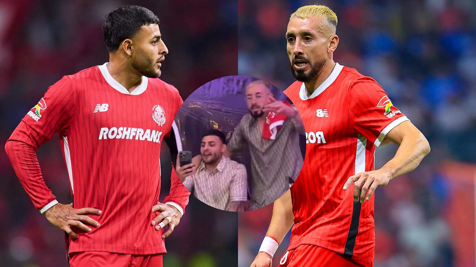 Alexis vega y Héctor Herrera fueron captados de fiesta.