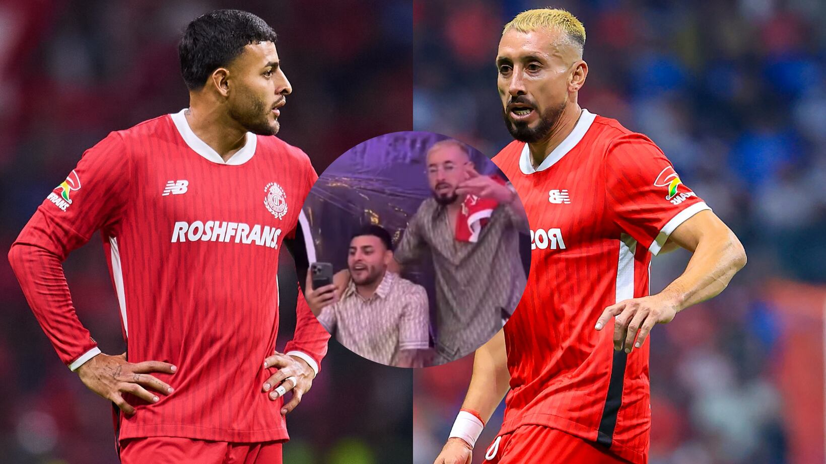 Alexis vega y Héctor Herrera fueron captados de fiesta.