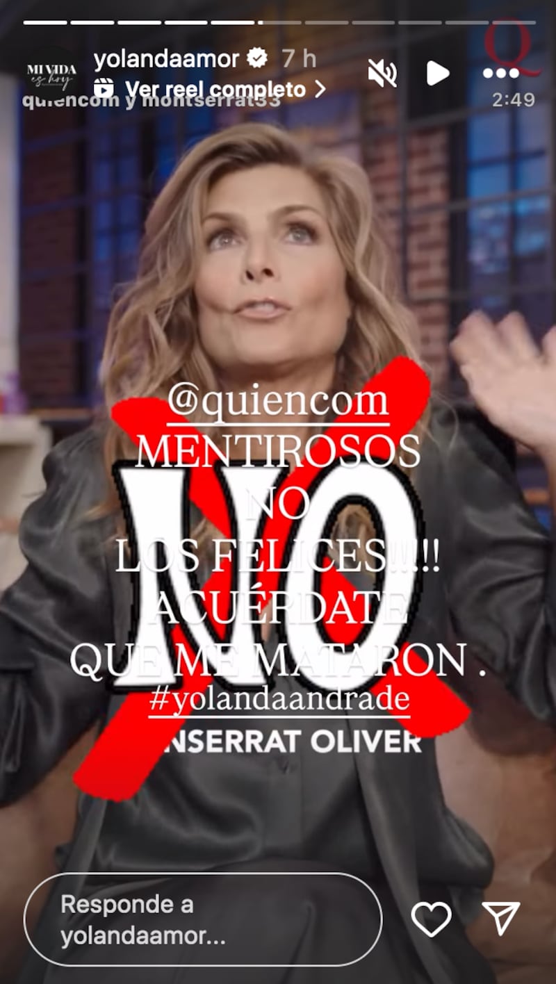 Yolanda Andrade arremete contra Montserrat Oliver