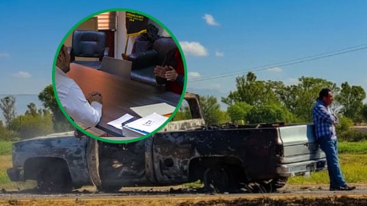 La fotografía de don Rafa sentado en la caja calcinada de su camioneta generó solidaridad en redes sociales.