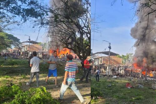 Dos muertos dejó el atentado terrorista contra la estación de Policía en Timba, Cauca