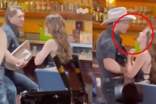 Periodistas graban a Aldo de Nigris y Elaine Haro peleando intensamente durante rodaje