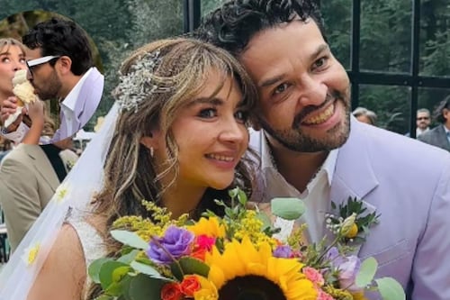 Daniela Luján recibió año nuevo en un avión rumbo a su luna de miel